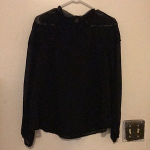 Black long sleeve blouse